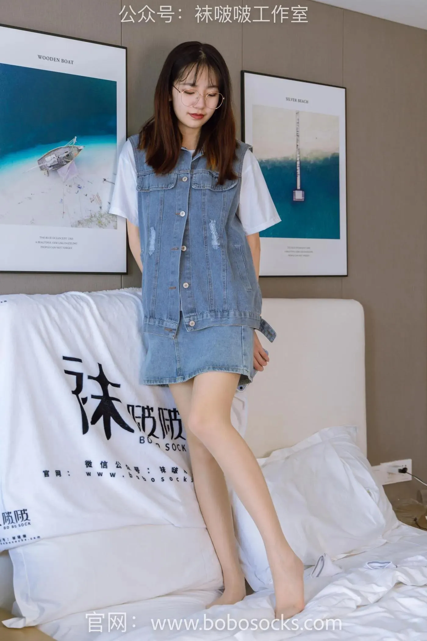 [BoBoSocks袜啵啵]NO.123 小甜豆-板鞋、白棉袜、肉丝 [140P]插图7